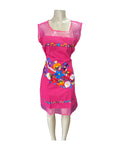 Teresa Embroidered Mexican Dress Hot Pink