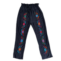Embroidered Drawstring Pants
