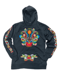 Mexican Floral Embroidered Hoodie Black - Cielito Lindo