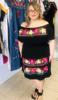 Azalea Mexican Off the Shoulders Dress Black - Cielito Lindo
