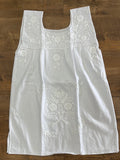 Mexican Sleeveless Dress for Girls White on White