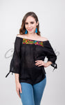 Cozumel Mexican Top Black - Cielito Lindo Mexican Boutique