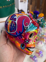 Small Hand Painted Skull Red