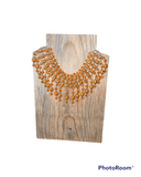 Mexican Handmade Short Waterfall Orange Necklace