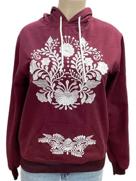 Mexican Floral Embroidered Hoodie Texas A&M