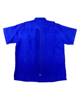 Royal Blue Linen Guayabera for Men