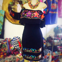 Azalea Mexican Off the Shoulders Dress Black - Cielito Lindo