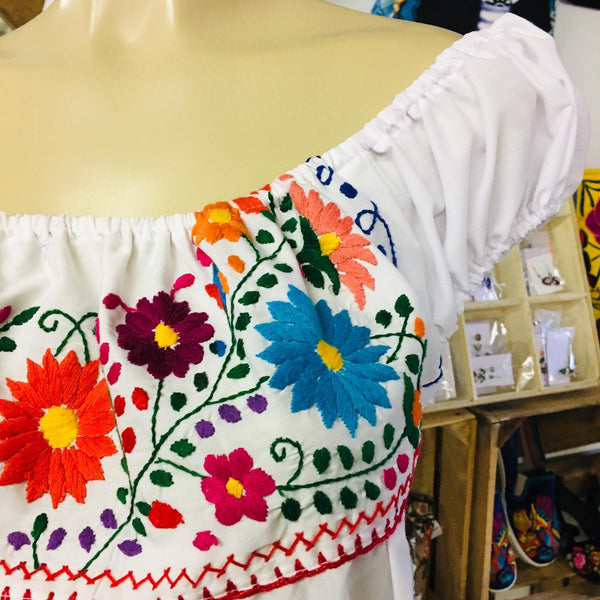 Evelia Off the Shoulder Dress White Cielito Lindo Evelia Off the Shoulder Dress White Cielito Lindo