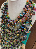Jarritos Black/Multicolor Maxi Necklace & Earrings