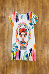 Frida Kahlo Bodycon Mini Dress Feathers