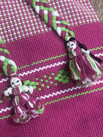 Mexican Handwoven Tote Bag with Doll Strings