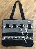 Mexican Handwoven Tote Bag with Doll Strings