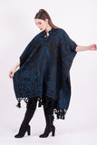 Poncho Black / Blue Our Lady of Guadalupe Poncho