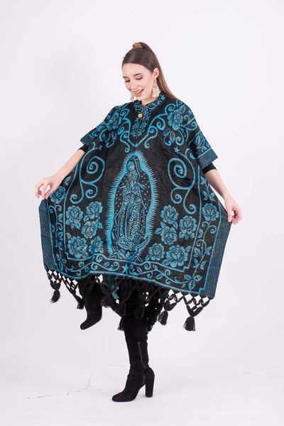 Poncho De Lana Mexicana PARA Mujer, Chal Bohemio De Alta Calidad - China  Cardigan Cape and Blanket Shawl price