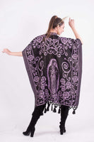 Poncho Black / Lilac Our Lady of Guadalupe Shimmering Poncho