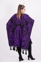 Poncho Black / Purple Our Lady of Guadalupe Poncho