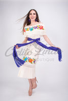 Off the Shoulder Victoria Dress Cream - Cielito Lindo