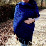 Shawl Blue Mexican Maxi Scarf & Shawl Royal Blue