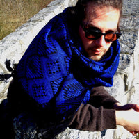 Shawl Blue Mexican Maxi Scarf & Shawl Royal Blue