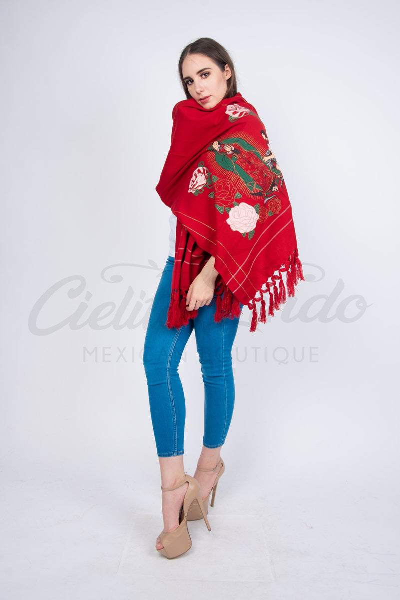 virgen de guadalupe shawl