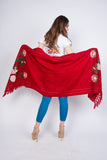Shawl Red Our Lady of Guadalupe Shawl Red