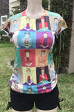 Mexican Printed T-Shirt Frida Kahlo Pop Modern Graphic Tee - Cielito Lindo
