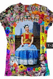Mexican Printed T-Shirt Frida Kahlo Loteria and Mexican Icons Graphic Tee - Cielito Lindo