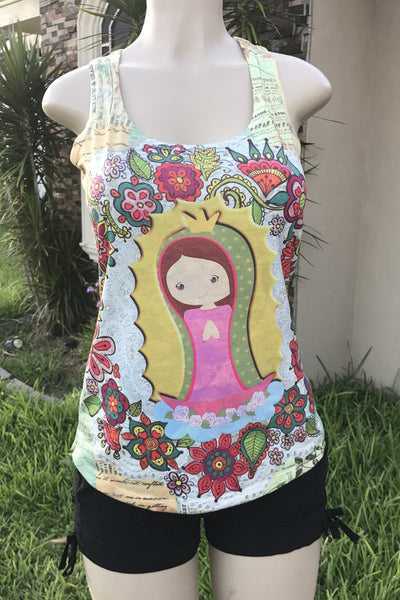 Virgencita de Guadalupe Graphic Tank Top Shirt - Cielito Lindo