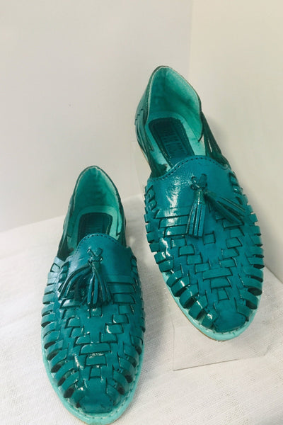 Shoes 5 Mexican Handmade Leather Sandals Turquoise