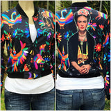 Mexican Frida Kahlo Bomber Jacket Otomi - Cielito Lindo